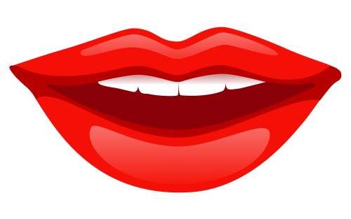 Cartoon Lips Png Isolated Image (black, white, red, maroon)