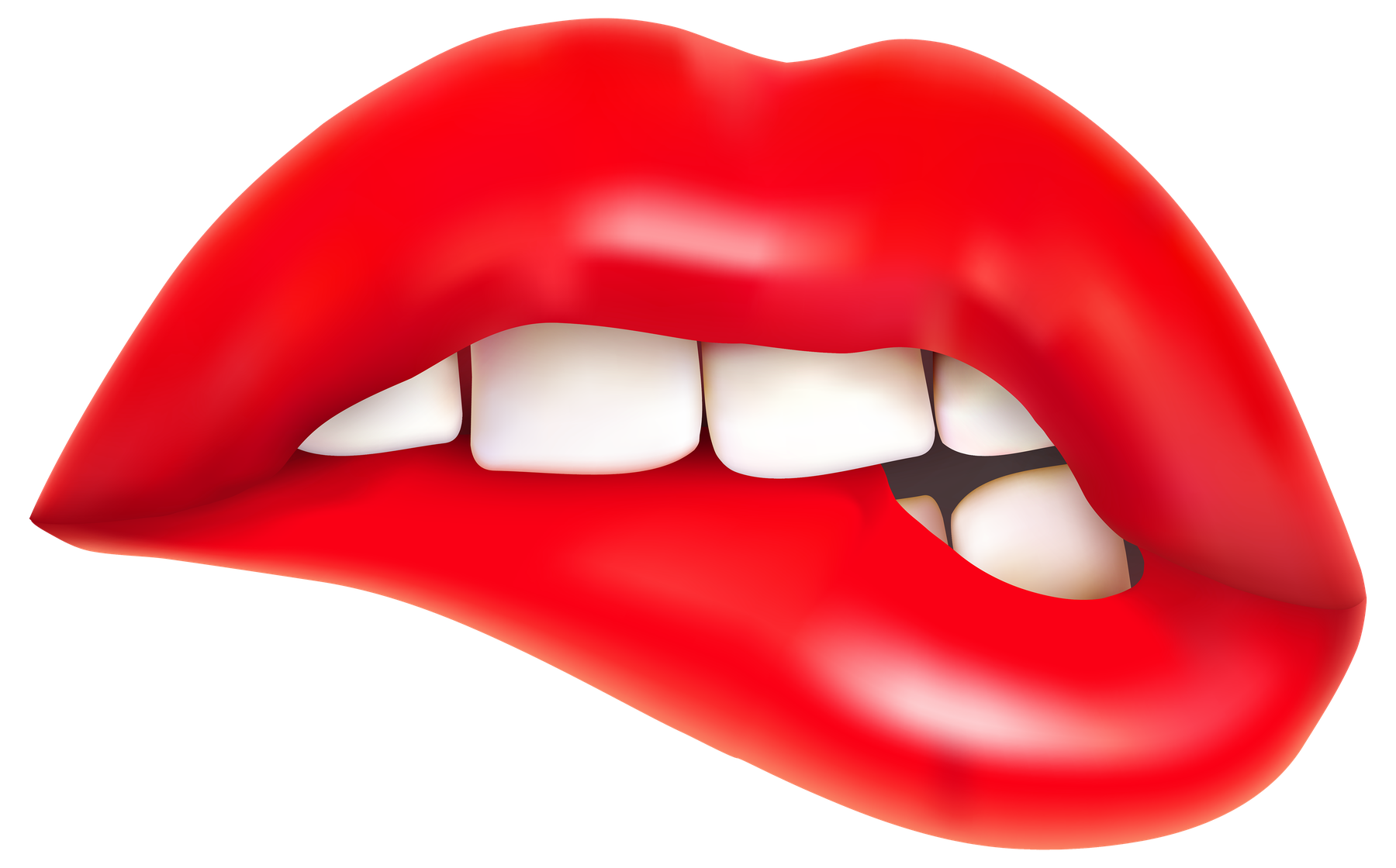 Cartoon Lips Png Picture (black, red)