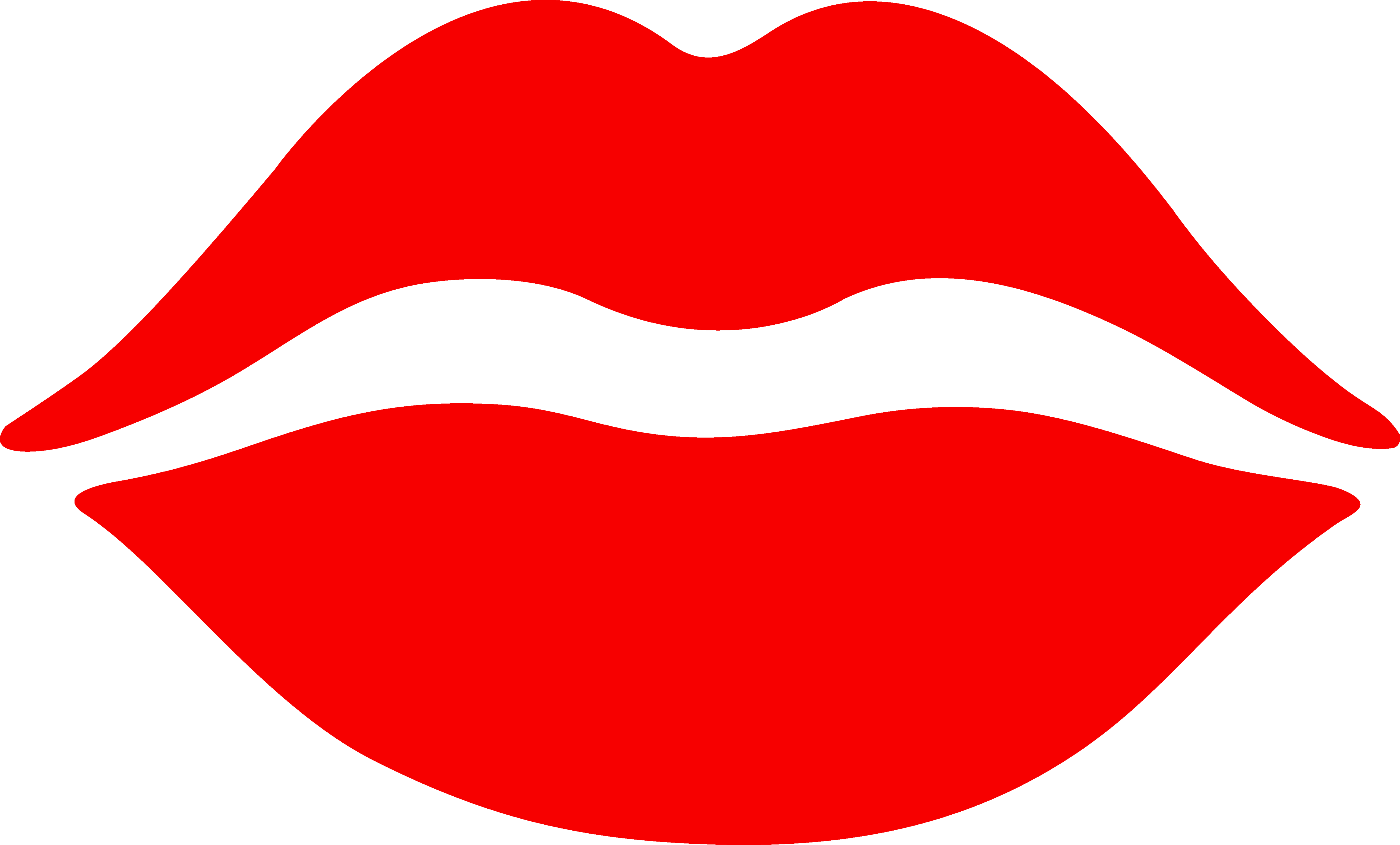 Cartoon Lips Transparent Png (black, red)