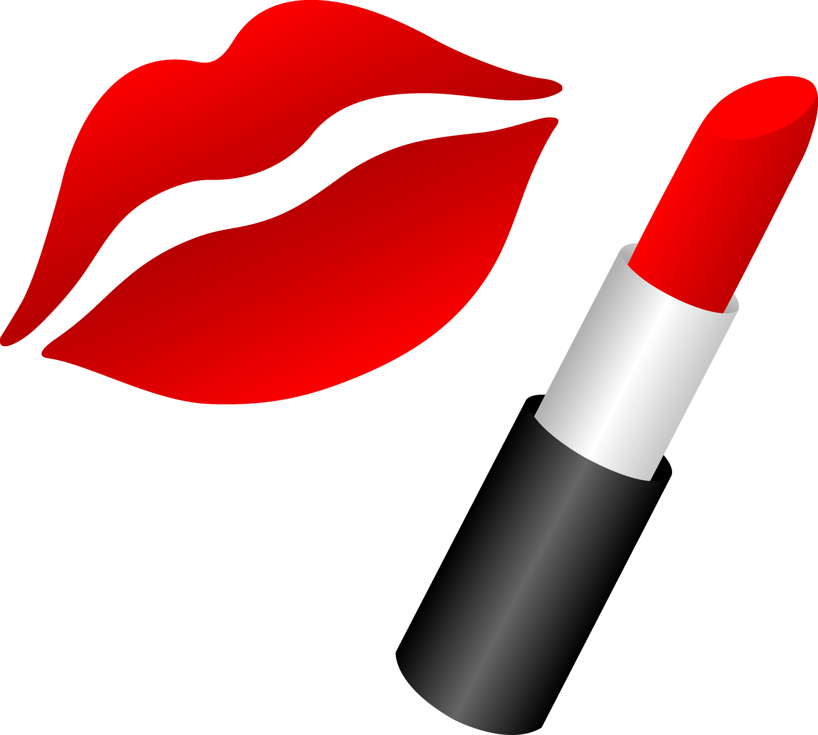 Cartoon Lipstick Png (black, red)