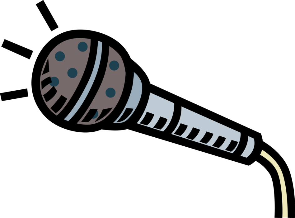 Cartoon Mic Png Pic (black, gray, silver)