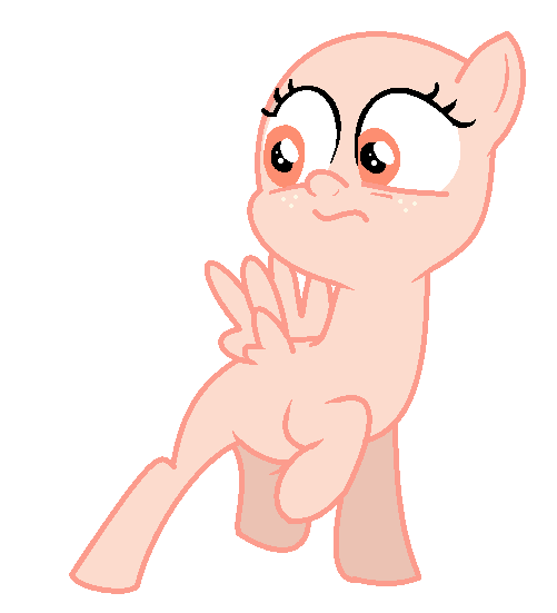 Cartoon Mlp Base Transparent Background (white, pink, beige, black)