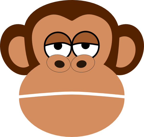 Cartoon Monkey Png File (white, chocolate, maroon, salmon)