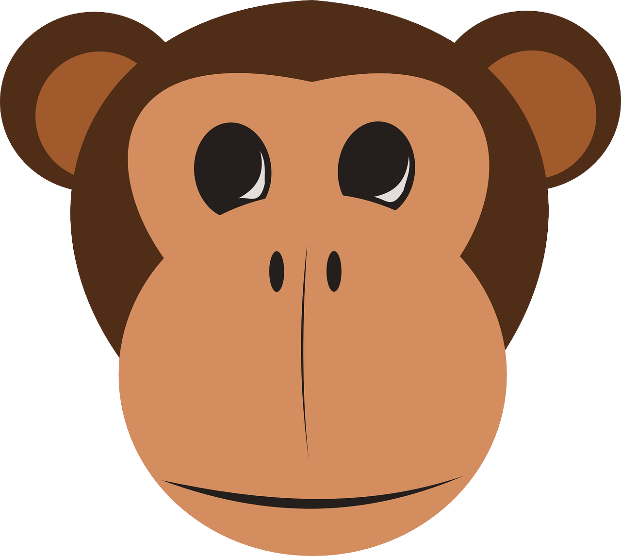 Cartoon Monkey Png Isolated Image (chocolate, maroon, salmon, white, black)