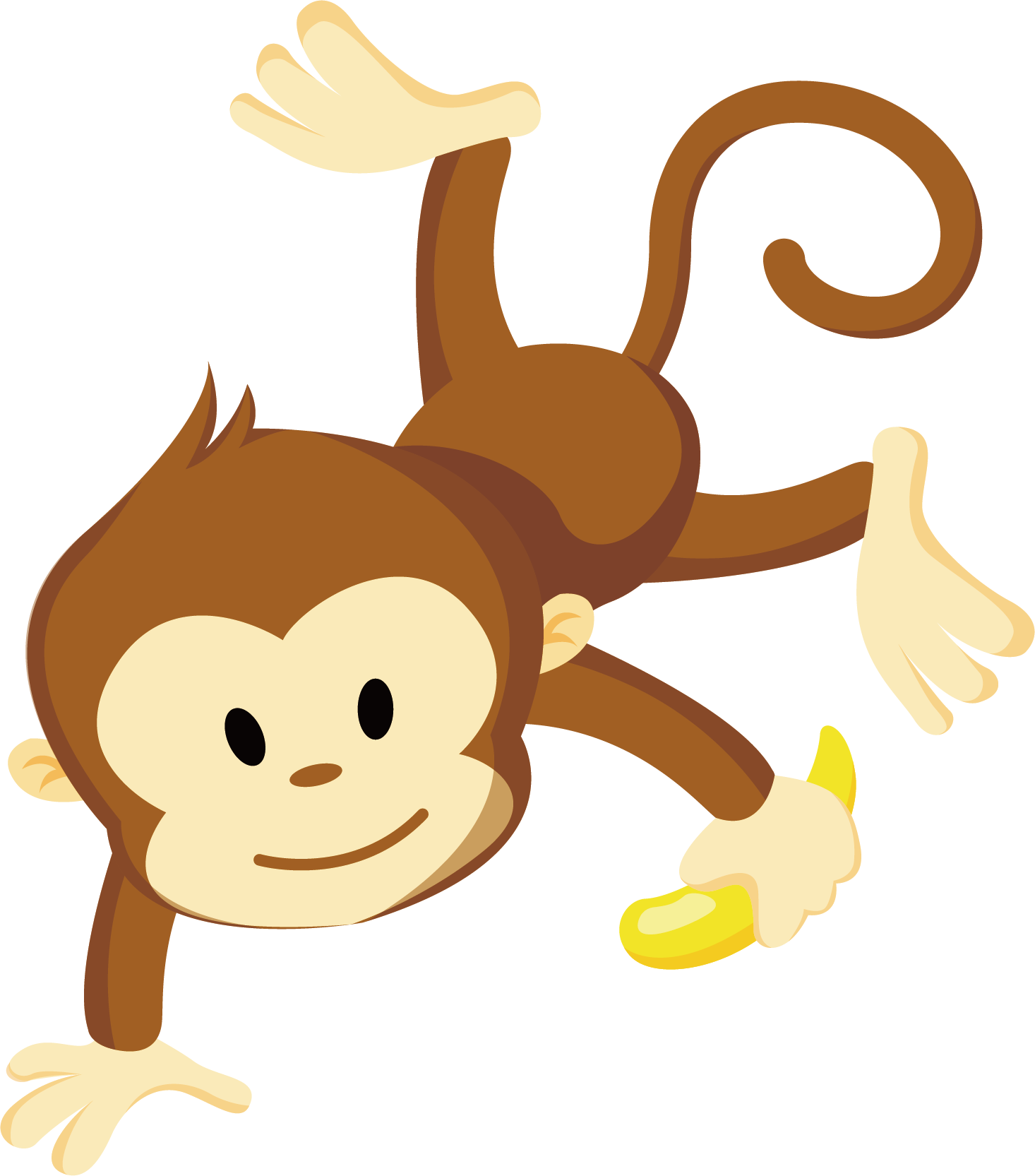 Cartoon Monkey Png Picture (white, olive, chocolate, beige)