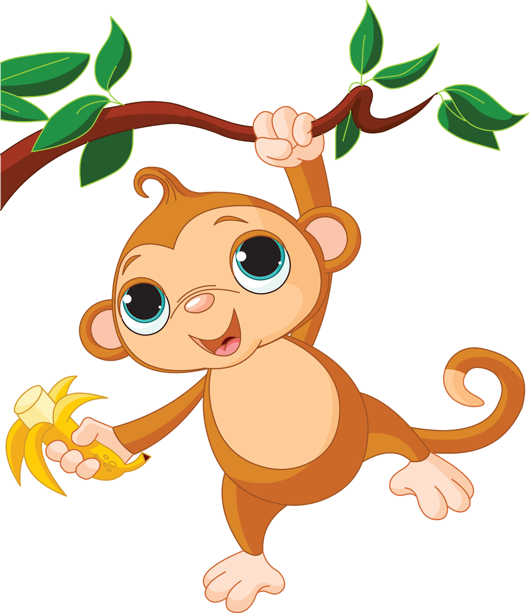 Cartoon Monkey Png (black, pink, beige, chocolate)