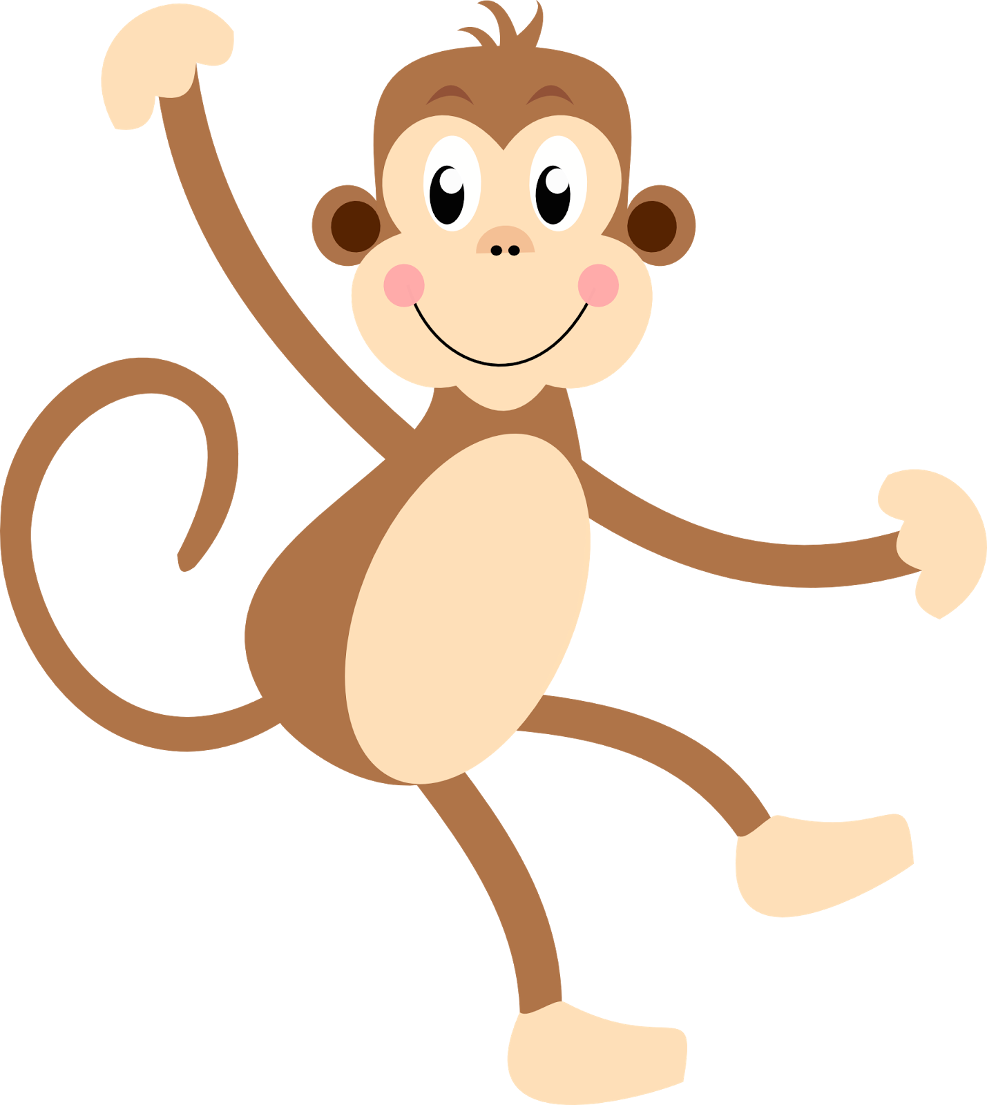 Cartoon Monkey Transparent Png (black, pink, chocolate)