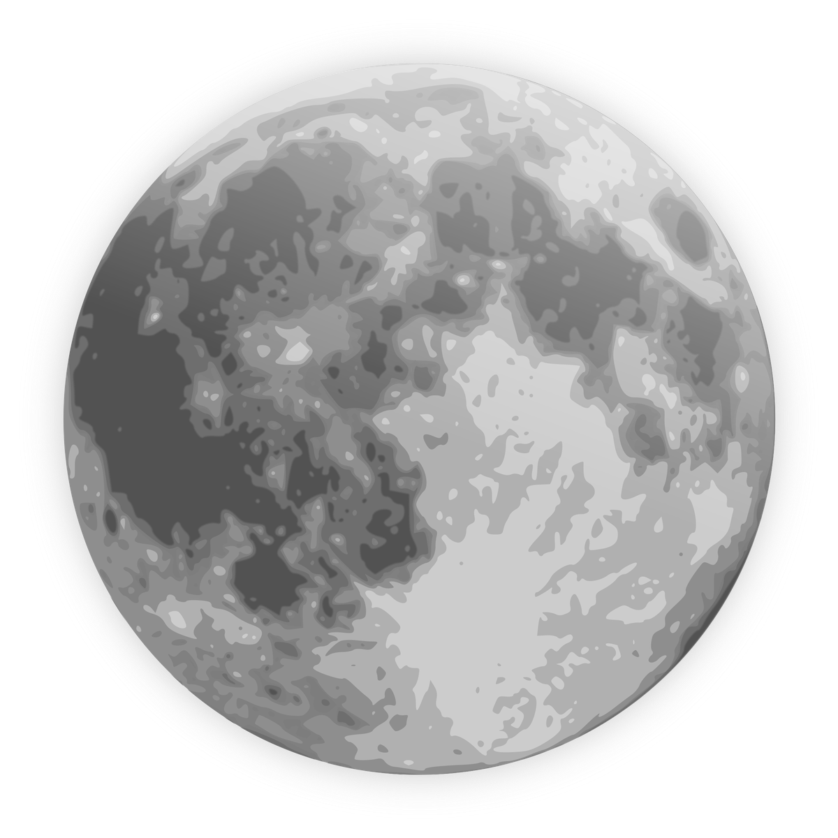 Cartoon Moon Png Clipart (black, gray, silver)