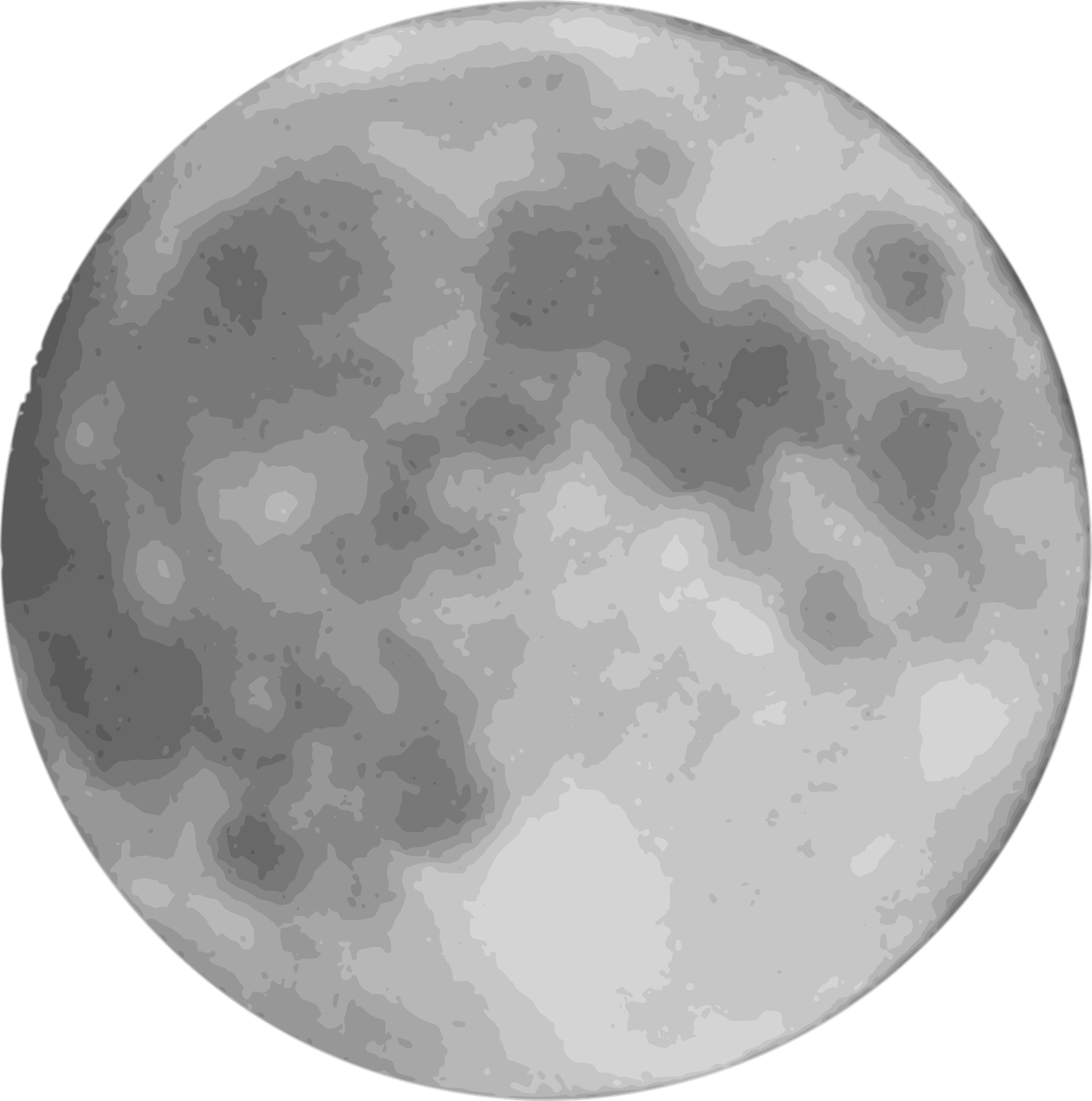 Cartoon Moon Png Image (black, gray, silver)