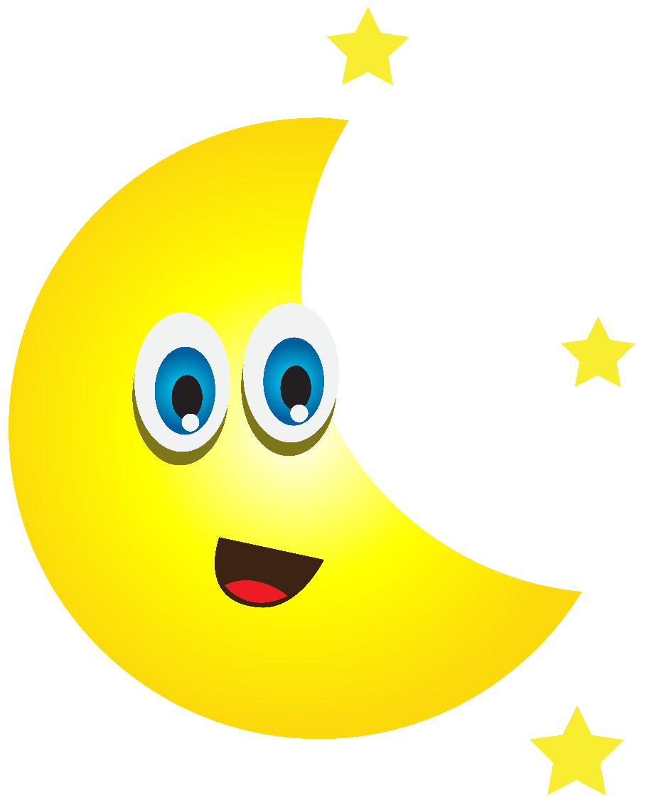 Cartoon Moon Png Photo (black, yellow, gold)