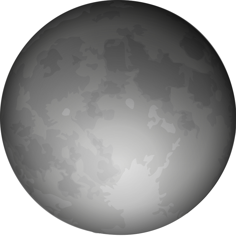 Cartoon Moon Png Pic (black, gray)