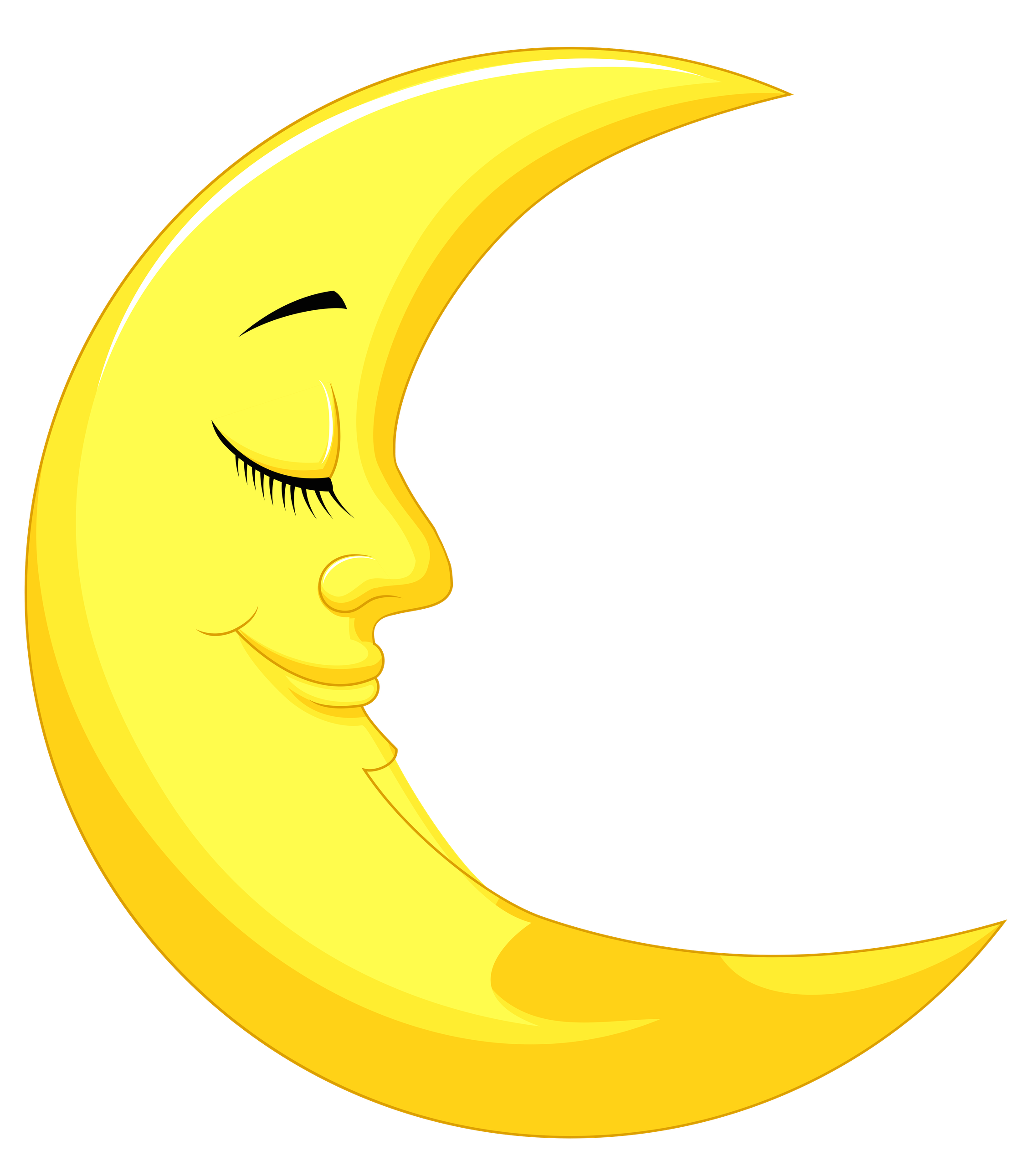 Cartoon Moon Png Transparent (black, yellow, gold)