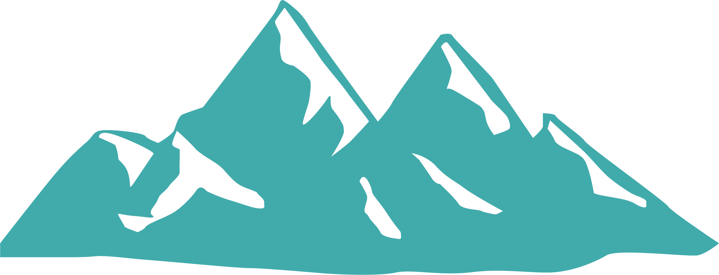 Cartoon Mountains Png Free Download (white, gray, teal)