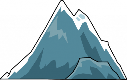 Cartoon Mountains Png Isolated File (black, gray, teal, white)