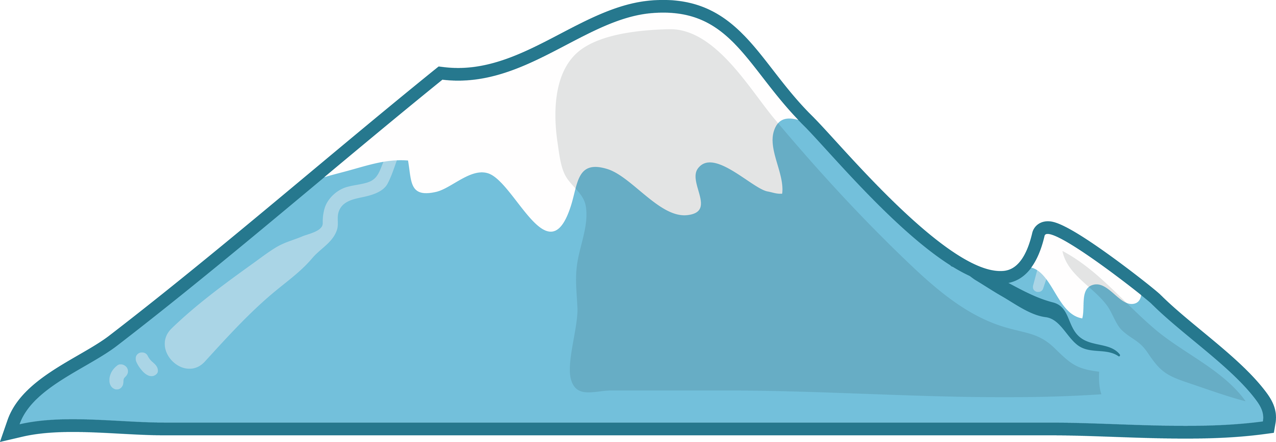 Cartoon Mountains Transparent Png (white, gray, silver, lavender)