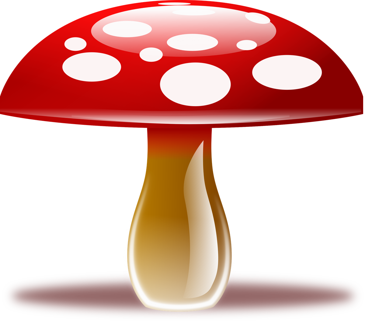 Cartoon Mushroom Png Clipart (black, white, maroon)