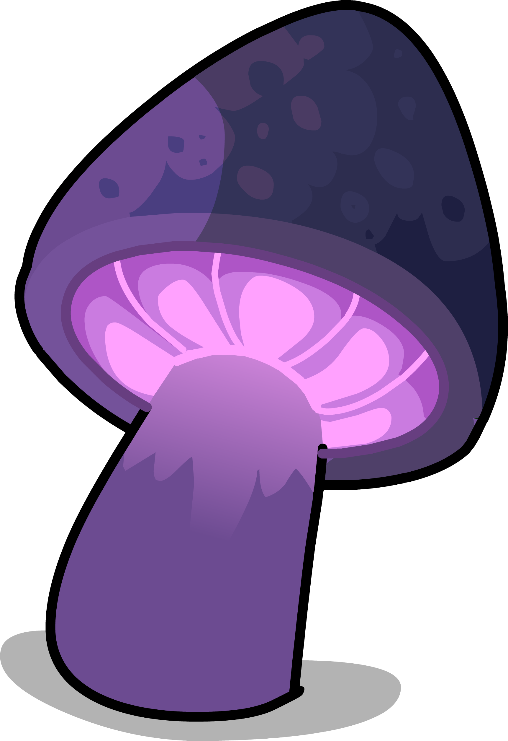 Cartoon Mushroom Png Free Download (indigo, violet, black, navy, gray)