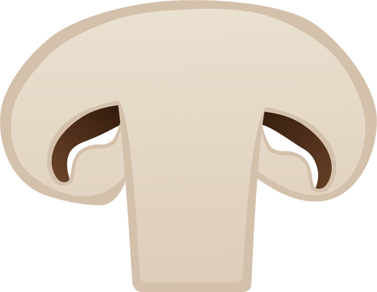 Cartoon Mushroom Png Isolated Hd (black, beige, pink)