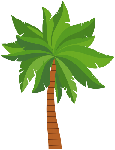 Cartoon Palm Tree Png Photo (black, olive)