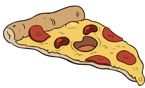 Cartoon Pizza Png Hd Isolated (black, chocolate, salmon)