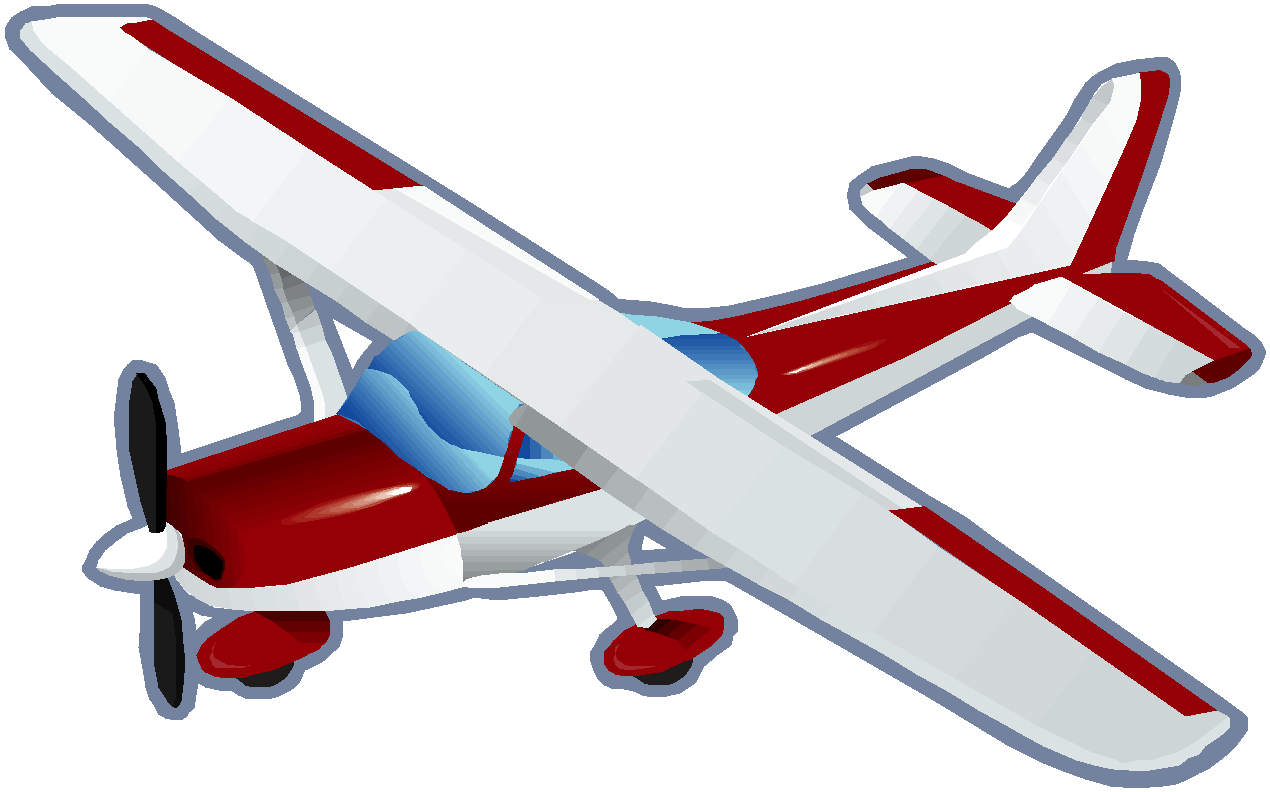 Cartoon Plane Png File (black, silver, lavender)