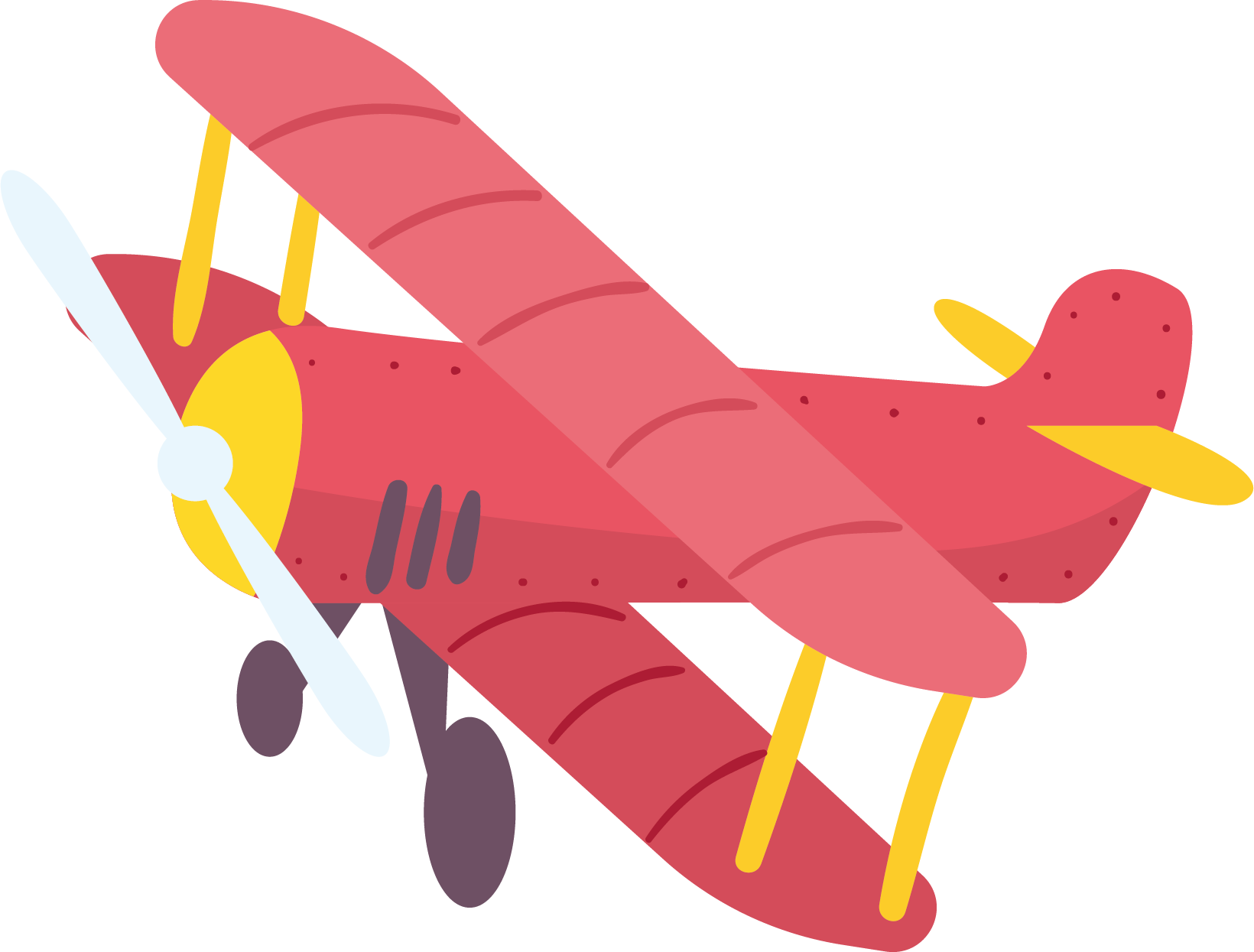 Cartoon Plane Png Image (chocolate, salmon, white, gray, lavender)