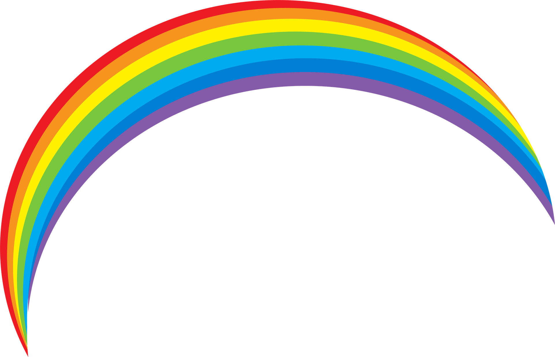 Cartoon Rainbow Png Image (black, orange, yellow, teal)