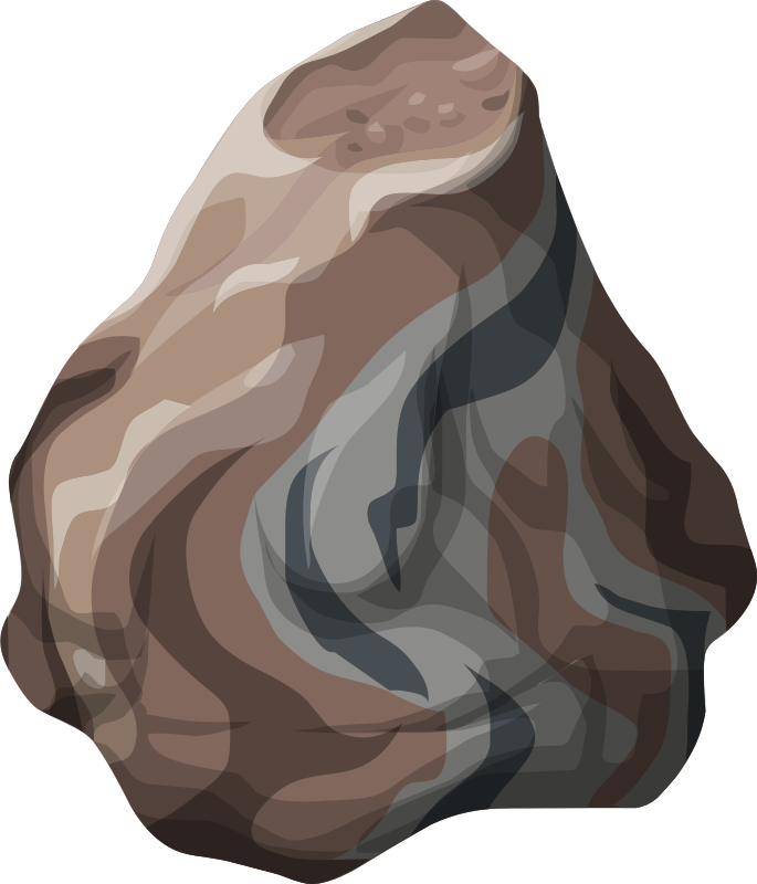 Cartoon Rock Png Photo (black, gray, olive, maroon)