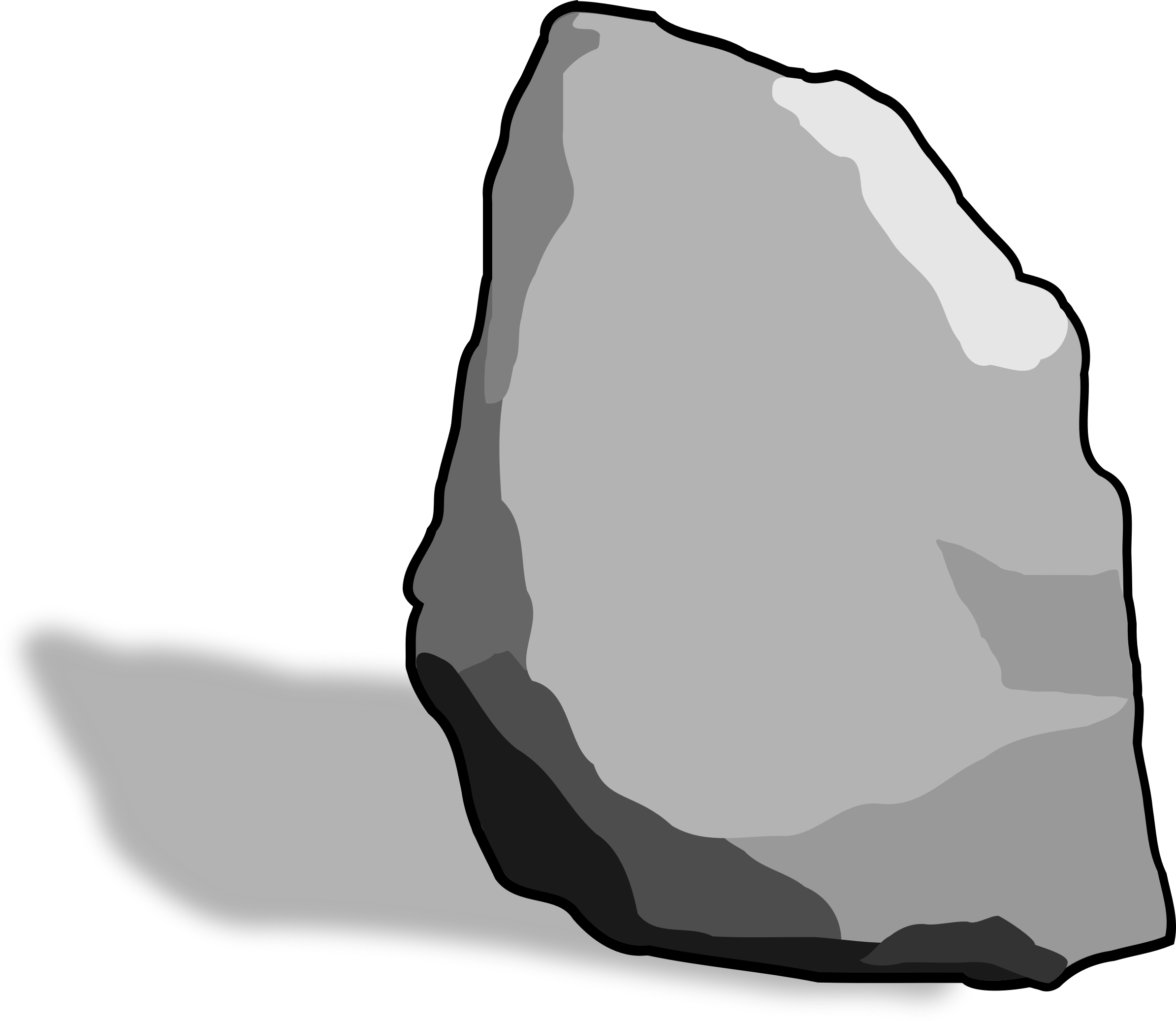 Cartoon Rock Png Pic (black, gray, silver, lavender)