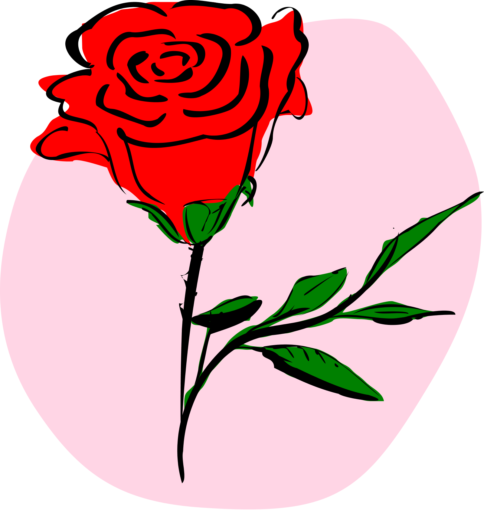 Cartoon Roses Png Hd (red, black, beige, pink, lavender)