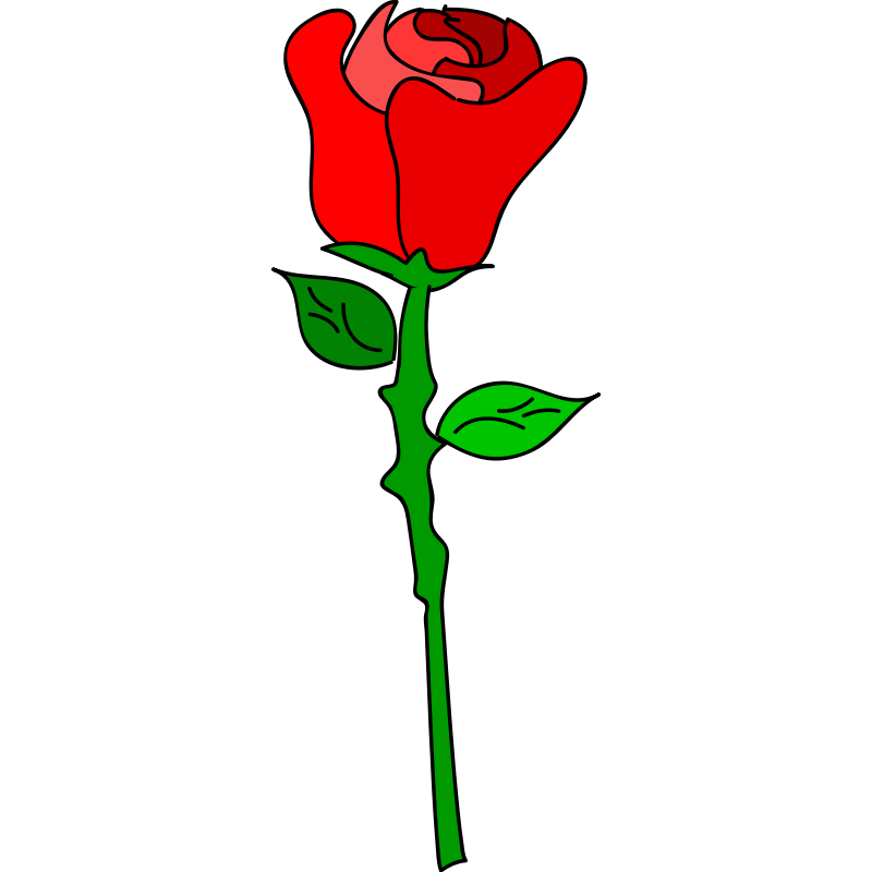 Cartoon Roses Png Photos (black, red, green)