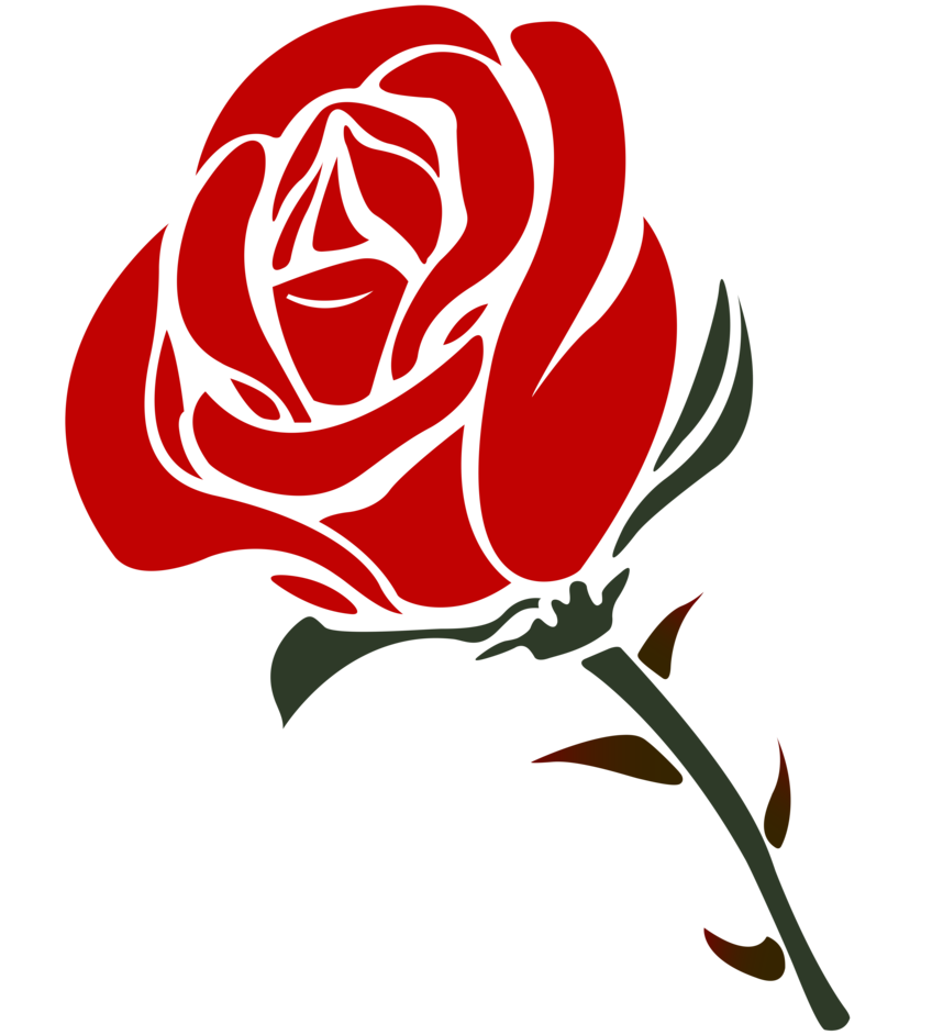 Cartoon Roses Png Pic (black, red)