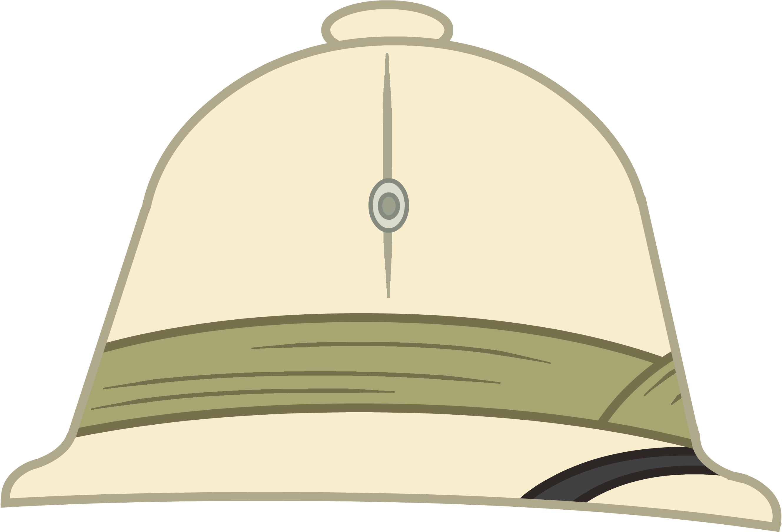 Cartoon Safari Hat Png File (black, gray, beige)