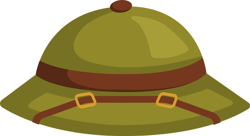 Cartoon Safari Hat Png Isolated Hd (gray, chocolate, olive, maroon)