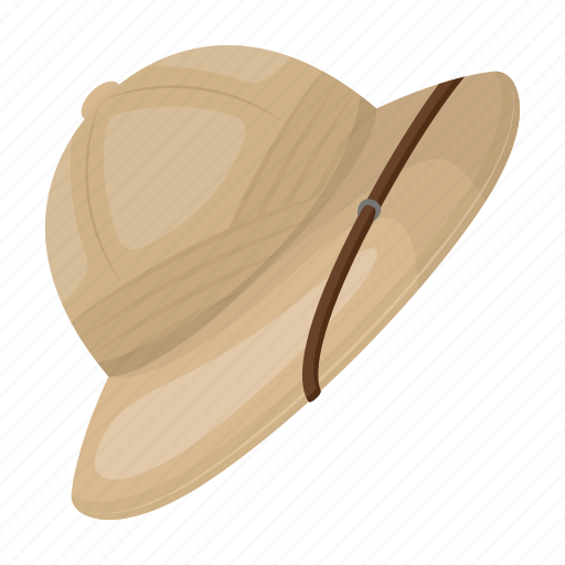 Cartoon Safari Hat Png (black, indigo, silver, salmon)