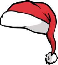 Cartoon Santa Hat Png Background (chocolate, black, white, silver)