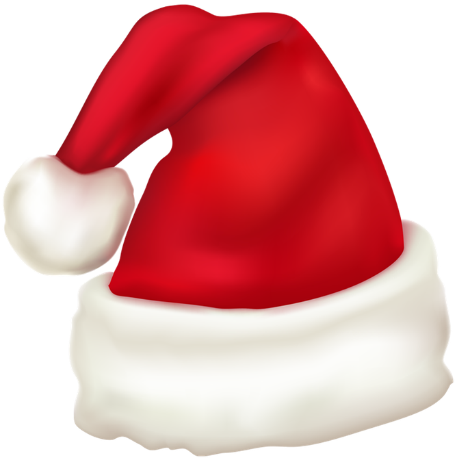 Cartoon Santa Hat Png Clipart (black, white, beige)