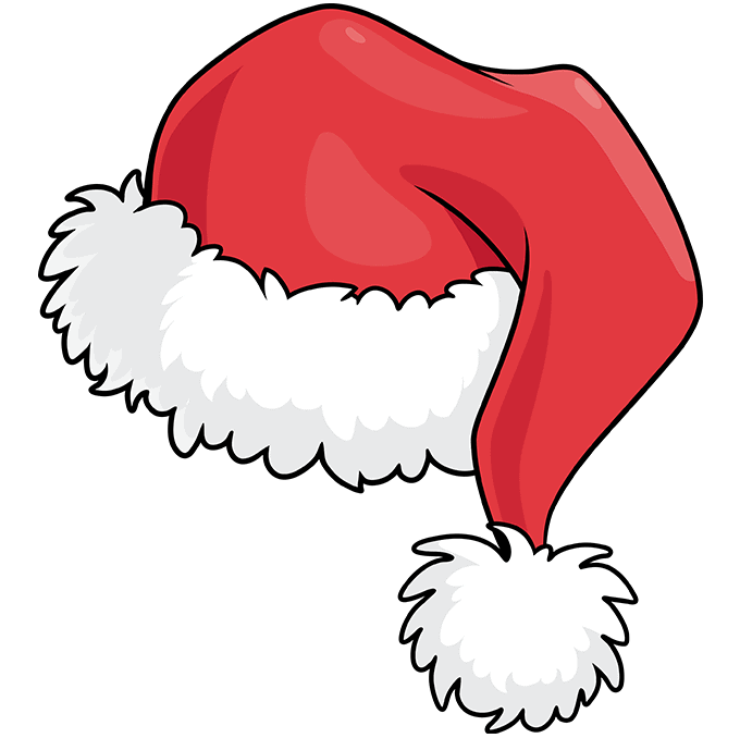 Cartoon Santa Hat Png Cutout (chocolate, black, lavender, white)