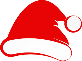 Cartoon Santa Hat Png Hd Image (black, red, white)