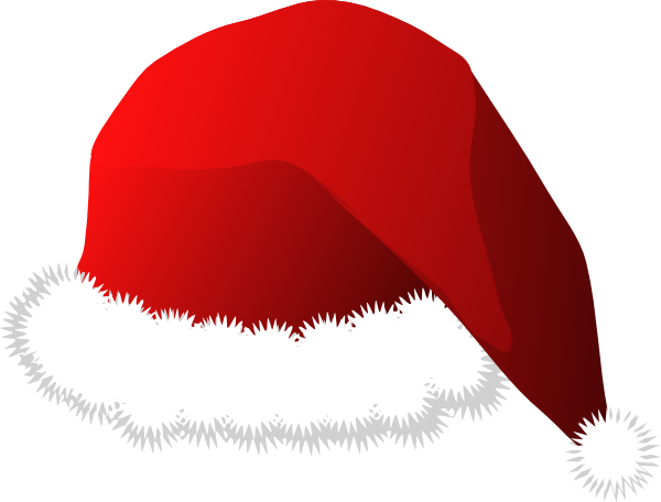 Cartoon Santa Hat Png Image (red, maroon, white)