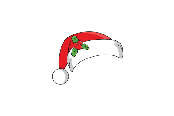 Cartoon Santa Hat Png Images (black, red, white)