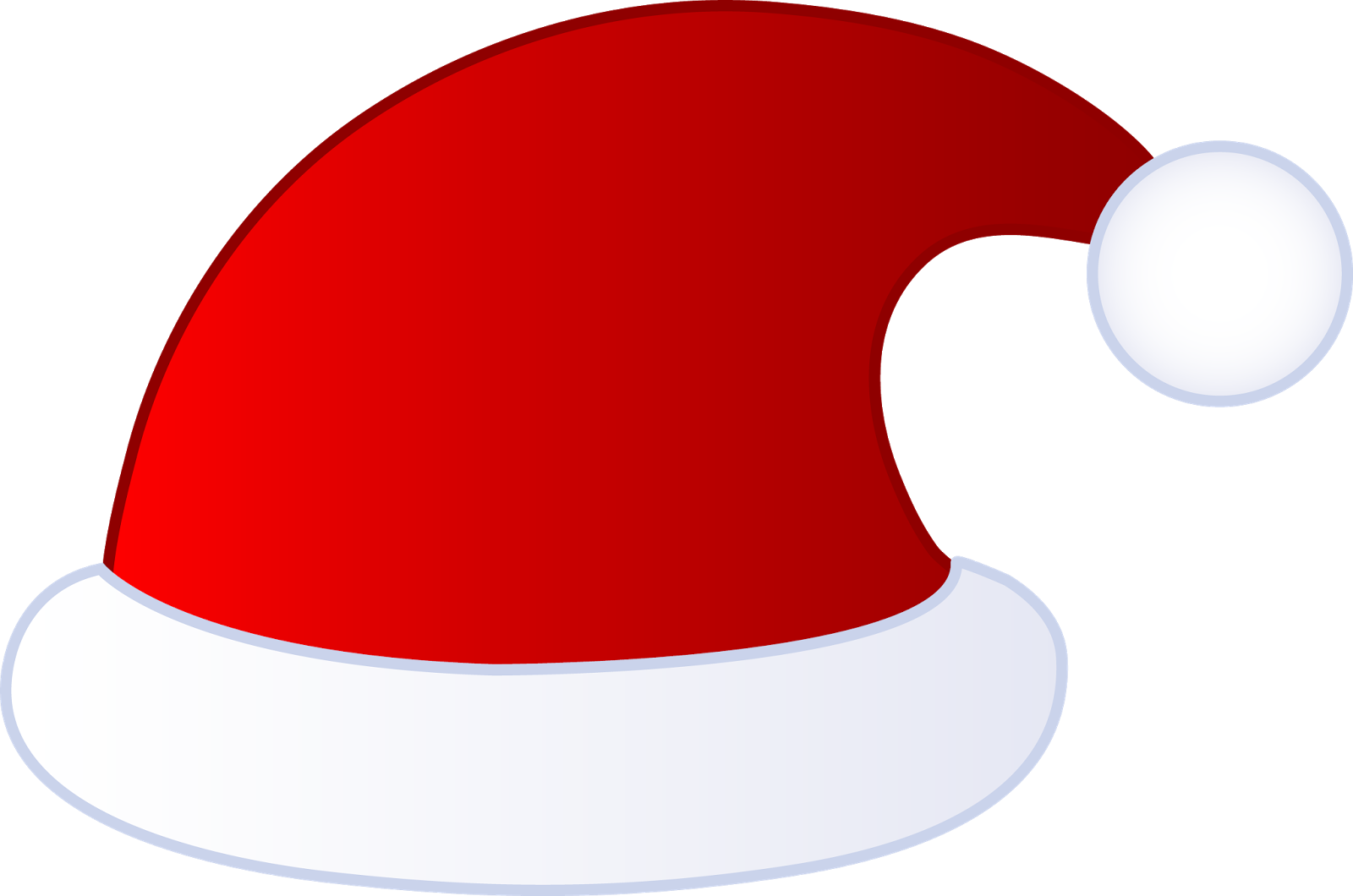 Cartoon Santa Hat Png Isolated Image (black, white, maroon)