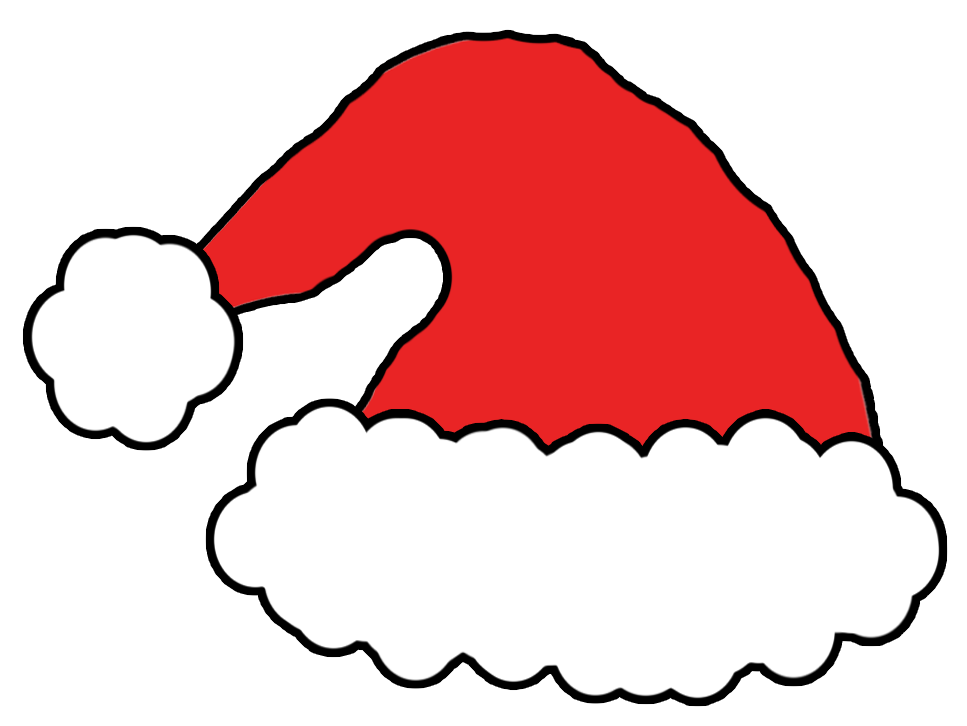 Cartoon Santa Hat Png Photos (silver, red, white, black, gray)