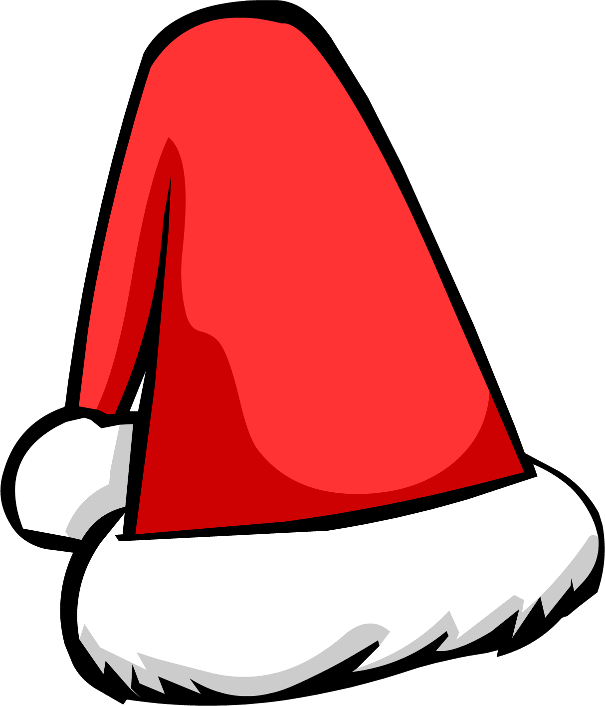 Cartoon Santa Hat Png Transparent (white, red, black, chocolate)