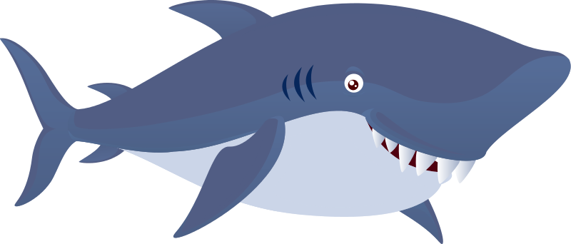 Cartoon Shark Png Hd (black, gray, lavender)