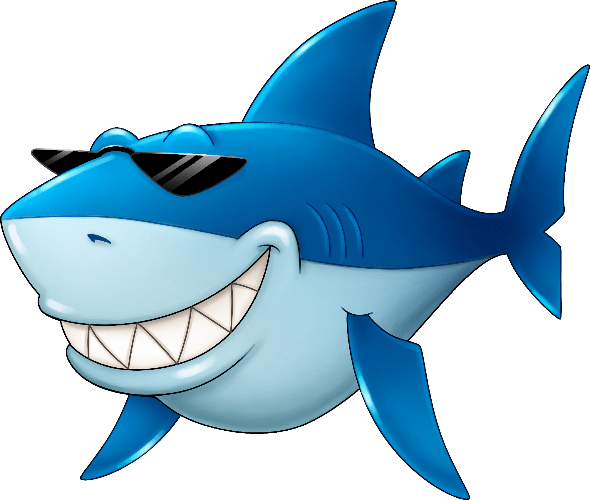 Cartoon Shark Png Picture (black, gray, teal)