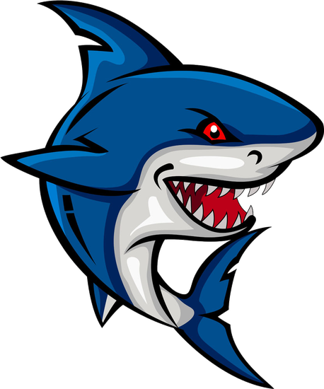 Cartoon Shark Png Transparent (black, teal, silver)