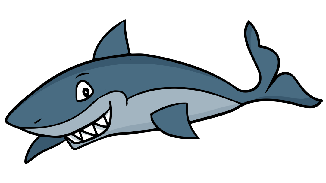 Cartoon Shark Png (silver, black, white, gray, lavender)