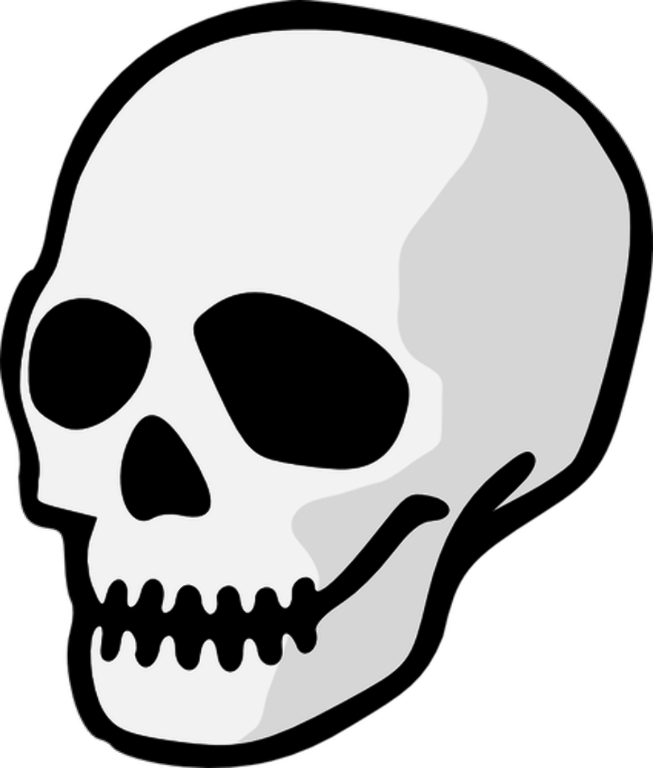 Cartoon Skull Png Free Download (black, white, silver, lavender)