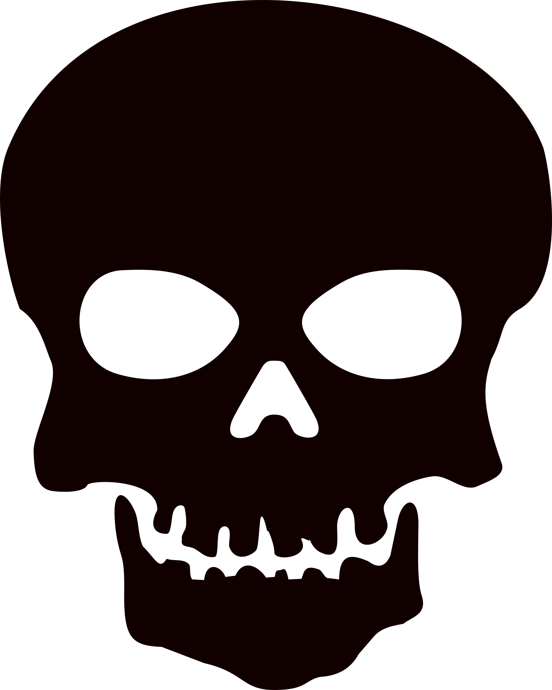 Cartoon Skull Png Pic (black)